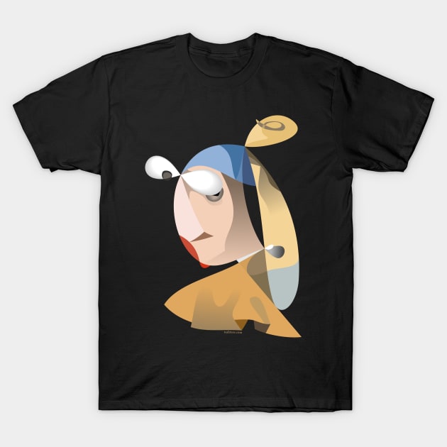 Girl with a Pearl Earring T-Shirt by tuditees